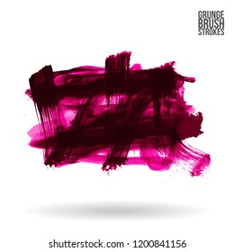 Brush stroke and texture. Grunge vector abstract hand - painted element. Underline and border design.