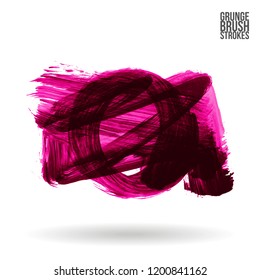 Brush stroke and texture. Grunge vector abstract hand - painted element. Underline and border design.