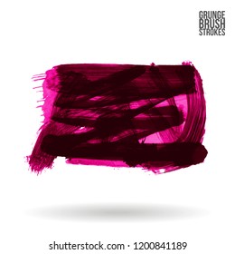 Brush stroke and texture. Grunge vector abstract hand - painted element. Underline and border design.