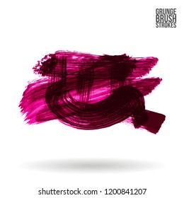 Brush stroke and texture. Grunge vector abstract hand - painted element. Underline and border design.