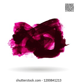 Brush stroke and texture. Grunge vector abstract hand - painted element. Underline and border design.