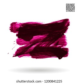 Brush stroke and texture. Grunge vector abstract hand - painted element. Underline and border design.