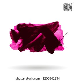 Brush stroke and texture. Grunge vector abstract hand - painted element. Underline and border design.