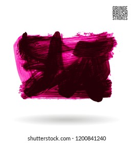 Brush stroke and texture. Grunge vector abstract hand - painted element. Underline and border design.