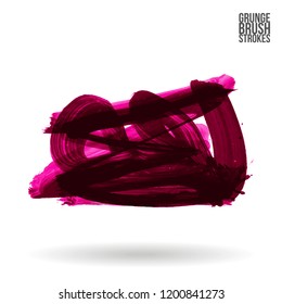 Brush stroke and texture. Grunge vector abstract hand - painted element. Underline and border design.