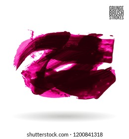 Brush stroke and texture. Grunge vector abstract hand - painted element. Underline and border design.