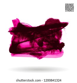 Brush stroke and texture. Grunge vector abstract hand - painted element. Underline and border design.