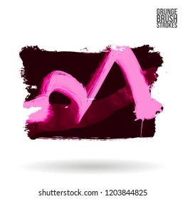 Brush stroke and texture. Grunge vector abstract hand - painted element. Underline and border.