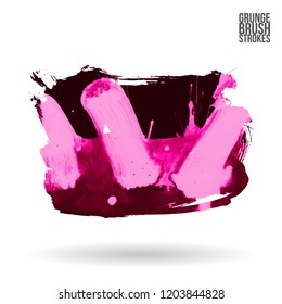 Brush stroke and texture. Grunge vector abstract hand - painted element. Underline and border.