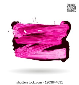 Brush stroke and texture. Grunge vector abstract hand - painted element. Underline and border.