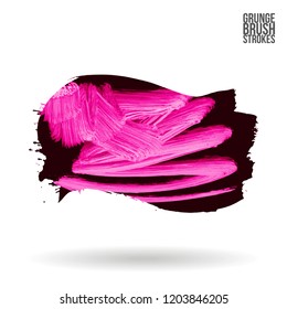 Brush stroke and texture. Grunge vector abstract hand - painted element. Underline and border.