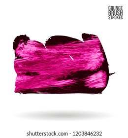 Brush stroke and texture. Grunge vector abstract hand - painted element. Underline and border.