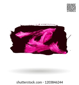 Brush stroke and texture. Grunge vector abstract hand - painted element. Underline and border.