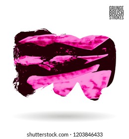 Brush stroke and texture. Grunge vector abstract hand - painted element. Underline and border.