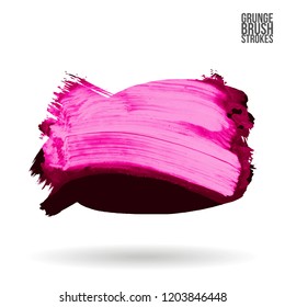 Brush stroke and texture. Grunge vector abstract hand - painted element. Underline and border.