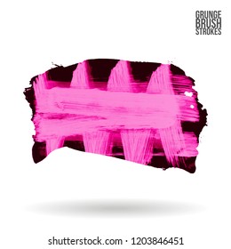 Brush stroke and texture. Grunge vector abstract hand - painted element. Underline and border.