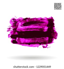 Brush stroke and texture. Grunge vector abstract hand - painted element. Underline and border.