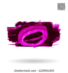 Brush stroke and texture. Grunge vector abstract hand - painted element. Underline and border.