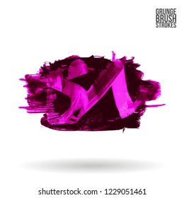 Brush stroke and texture. Grunge vector abstract hand - painted element. Underline and border.