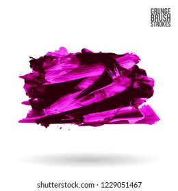 Brush stroke and texture. Grunge vector abstract hand - painted element. Underline and border.