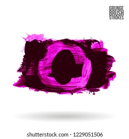 Brush stroke and texture. Grunge vector abstract hand - painted element. Underline and border.