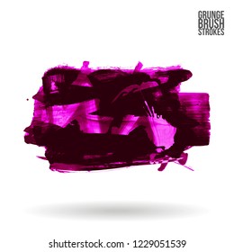 Brush stroke and texture. Grunge vector abstract hand - painted element. Underline and border.
