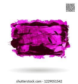 Brush stroke and texture. Grunge vector abstract hand - painted element. Underline and border.