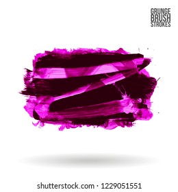 Brush stroke and texture. Grunge vector abstract hand - painted element. Underline and border.