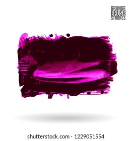 Brush stroke and texture. Grunge vector abstract hand - painted element. Underline and border.