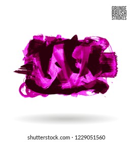 Brush stroke and texture. Grunge vector abstract hand - painted element. Underline and border.