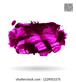 Brush stroke and texture. Grunge vector abstract hand - painted element. Underline and border.