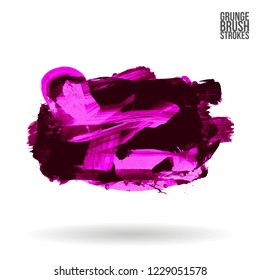 Brush stroke and texture. Grunge vector abstract hand - painted element. Underline and border.