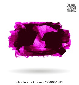 Brush stroke and texture. Grunge vector abstract hand - painted element. Underline and border.