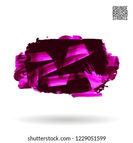 Brush stroke and texture. Grunge vector abstract hand - painted element. Underline and border.