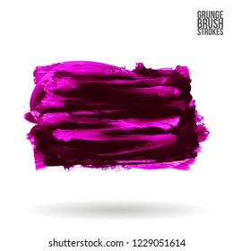 Brush stroke and texture. Grunge vector abstract hand - painted element. Underline and border.