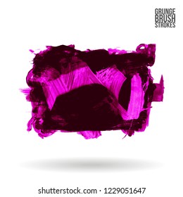Brush stroke and texture. Grunge vector abstract hand - painted element. Underline and border.