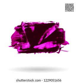 Brush stroke and texture. Grunge vector abstract hand - painted element. Underline and border.