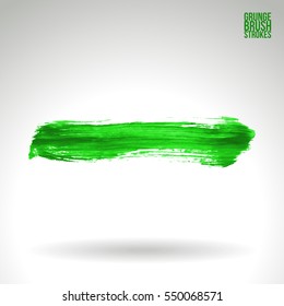 Brush stroke and texture. Grunge vector abstract hand - painted element. Underline and border.