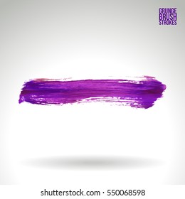 Brush stroke and texture. Grunge vector abstract hand - painted element. Underline and border.