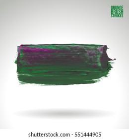 Brush stroke and texture. Grunge vector abstract hand - painted element. Underline and border.