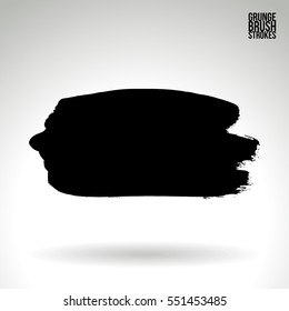 Brush stroke and texture. Grunge vector abstract hand - painted element. Underline and border.