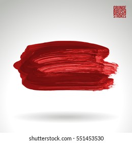 Brush stroke and texture. Grunge vector abstract hand - painted element. Underline and border.