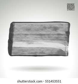 Brush stroke and texture. Grunge vector abstract hand - painted element. Underline and border.