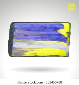 Brush stroke and texture. Grunge vector abstract hand - painted element. Underline and border.