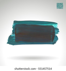 Brush stroke and texture. Grunge vector abstract hand - painted element. Underline and border.