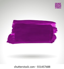 Brush stroke and texture. Grunge vector abstract hand - painted element. Underline and border.
