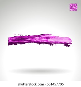 Brush stroke and texture. Grunge vector abstract hand - painted element. Underline and border.