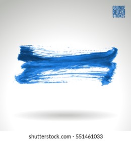 Brush stroke and texture. Grunge vector abstract hand - painted element. Underline and border.