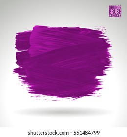 Brush stroke and texture. Grunge vector abstract hand - painted element. Underline and border.
