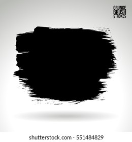 Brush stroke and texture. Grunge vector abstract hand - painted element. Underline and border.